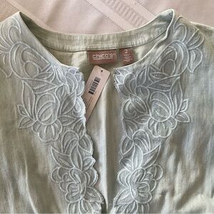 Chico's Soft Blue Knit Top
